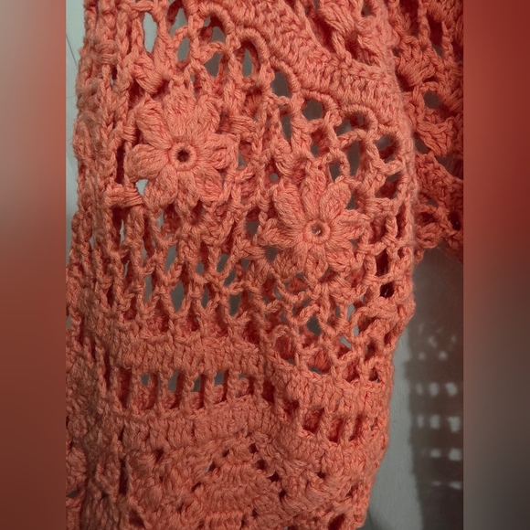 Dress Barn Coral Open-Knit Sweater - Picture 7 of 7